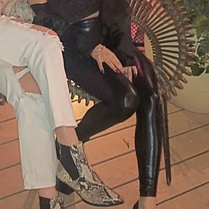 Sexy black “wet” liquid leggings